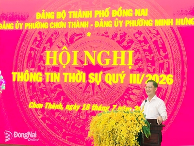 Phường Chơn Thành, Minh Hưng nghe thông tin thời sự quý III năm 2026